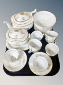 Twenty pieces of Victorian gilt tea china