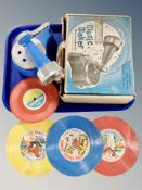 A child's vintage Silvertone music maker gramophone in original box