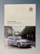 Ten VW Driver's Manuals/Owner Booklets in Original Wallets : 5 x Golf, 1 x Passat, 1 x Multivan,