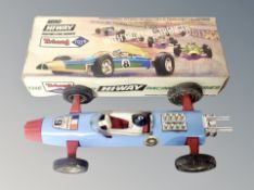 Tri-ang toys - Mini Hi-way racing series E-mans racing car, boxed.