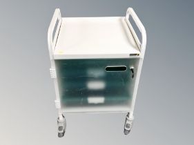 A medical storage trolley,