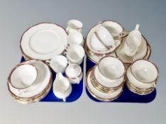 Approximately sixty two pieces of Wedgwood Empress Ruby tea and dinner porcelain
