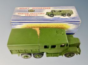 Dinky SuperToys - Medium Artillery Tractor 689, boxed.