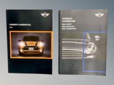 Ten Mini Driver's Manuals/Owner Booklets in Original Wallets : 7 x Mini and 3 x Mini Coupe.