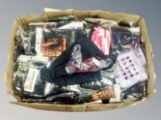 A box of over 100 face snoods depicting various characters