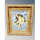 A classical style painting in heavy gilt frame,