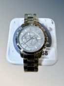 A Gent's stainless steel Fossil quartz watch in box