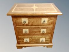 A Barker & Stonehouse Flagstone three drawer chest,