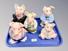 Five Wade Natwest pigs