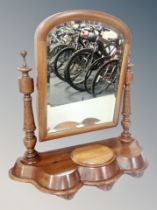 A Victorian mahogany framed dressing table mirror