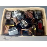 A collection of vintage cameras, Koro, Brownie twin 20,