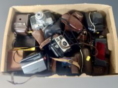 A collection of vintage cameras, Koro, Brownie twin 20,