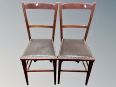 A pair of Edwardian chairs