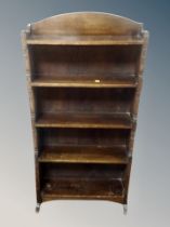 An oak bookcase,