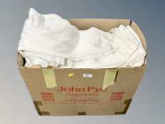 A box of cream cotton joggers (L)