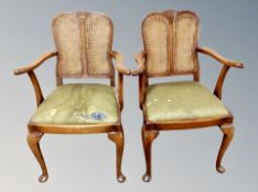 A pair of bergere armchairs