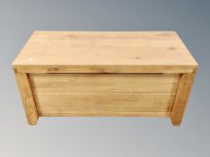 A contemporary oak blanket chest,
