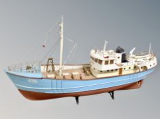 A model of a trawler,
