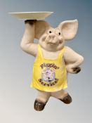 A large resin Piggin figure designed by David Corbridge,