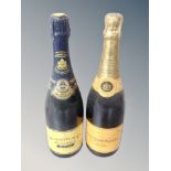 A bottle of Verve Clicquot Ponsardin champagne 750ml and a bottle of Heidsieck and Co Brut