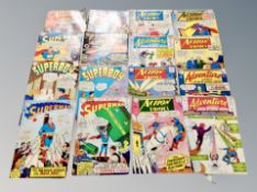 A group of sixteen DC comics, Action and Adventure, Super Boy etc, all 12¢ covers.