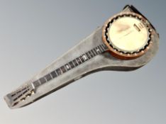 A Barnes & Mullins of London six string banjo in case