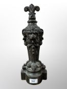 A Victorian cast iron door porter depicting a lion, possibly by Coalbrookdale,