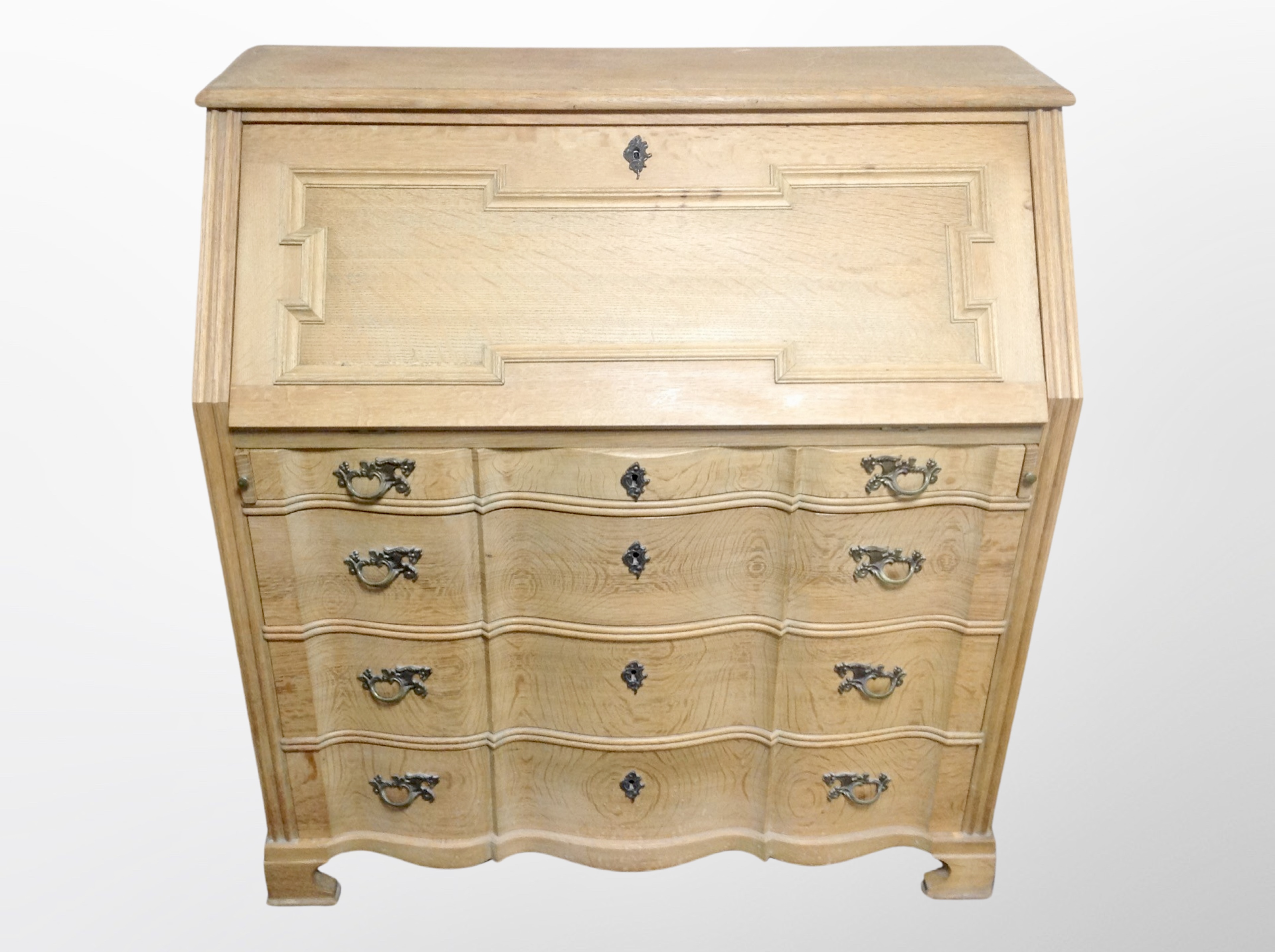 A Danish blond oak bureau,