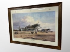 After Robert Taylor : Eagle Squadron Scramble, colour print, 56 cm x 39 cm.