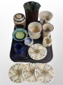 A group of Scandinavian ceramics, Royal Copenhagen Faience coasters,