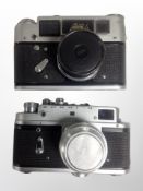 A Soviet Zorki-4 camera and one other (2)