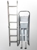 An Abru aluminium step ladder and one other