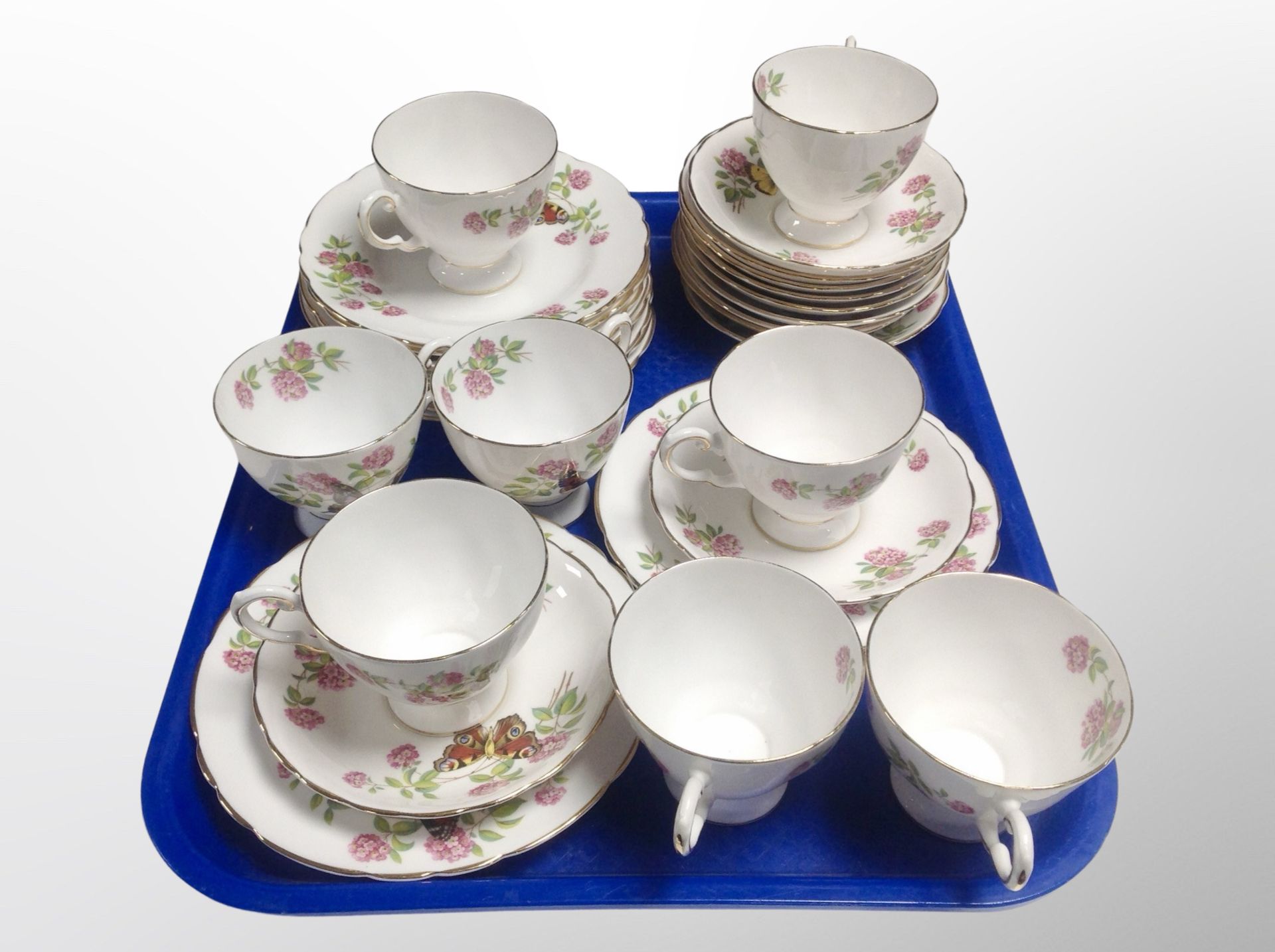 Thirty pieces of Tuscan June glory tea china