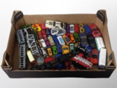 A box of un-boxed playworn die cast cars, Lledo,