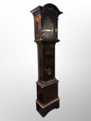 A 19th century Danish mahogany longcase clock with brass and silvered dial,