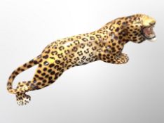 A ceramic figure of a cheetah,