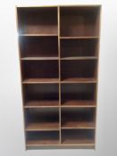 A 1970's Danish rosewood-effect open bookcase,