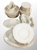 Approximately fifty seven pieces of Continental dinner porcelain