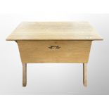 A Danish blond oak work table,