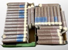 Two boxes of Encyclopedia Britannica volumes published by William Benton