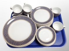 Approximately twenty three pieces of Bing and Grondhal tea and dinner china