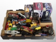 A box of die cast vehicles, Dinky,