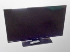A Panasonic 40 inch LCD TV with lead and remote