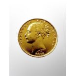 A very good example of an 1872 Melbourne mint full gold sovereign