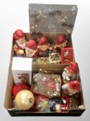Two boxes of Danish Christmas decorations