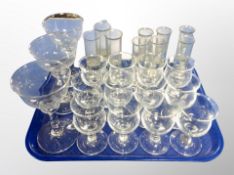 A group of Danish drinking glasses,