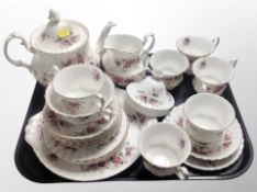 Twenty three pieces of Royal Albert Lavender Rose tea china