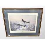 After Robert Taylor : 'Victorian Salute', signed by the artist, Alan Deere and Bob Stanford-Tuck,