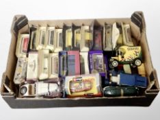 A collection of boxed and unboxed die cast cars, Day's gone, Lledo,