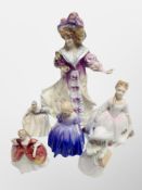 A Royal Doulton figure - Lilly (A Michael Doulton exclusive) and five further small Royal Doulton